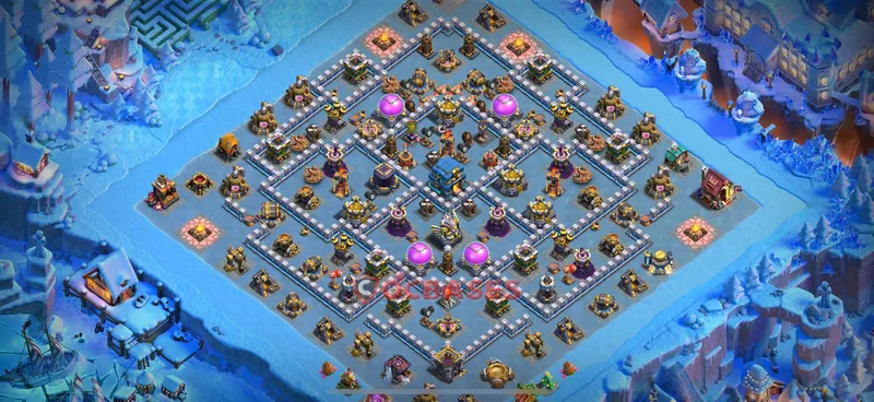 Town Hall 12 Base -hybrid – Layout id: 7mmyl base layout