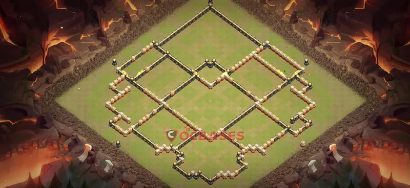 Town Hall 17 Base -war – Layout id: lzckp base layout, image 2