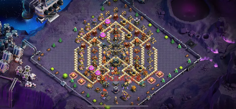 Town Hall 17 Base -hybrid – Layout id: wy2u4 base layout