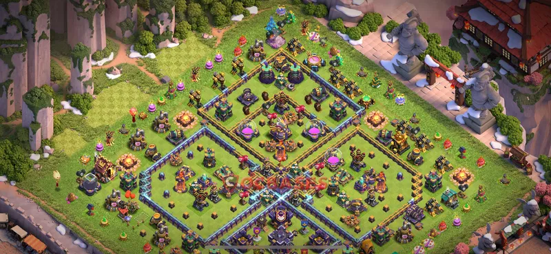 Town Hall 15 Base -trophy – Layout id: ewh2p base layout, image 2