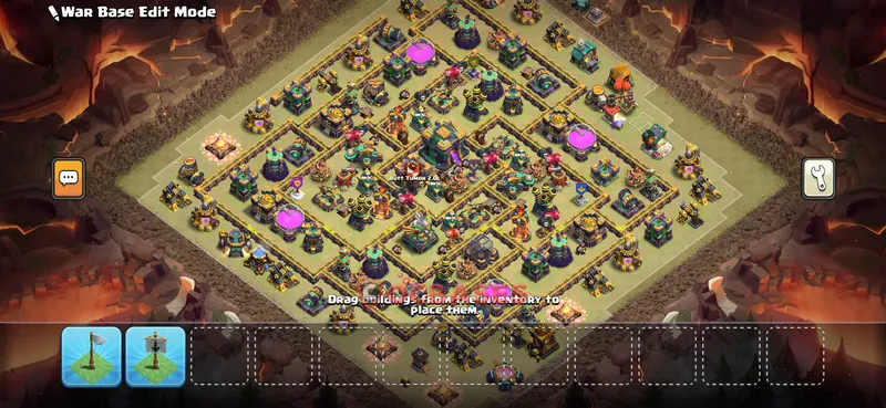 Town Hall 14 Base -hybrid – Layout id: wkiia base layout
