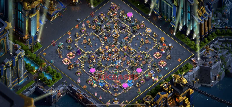 Town Hall 18 Base -war – Layout id: cz0m6 base layout