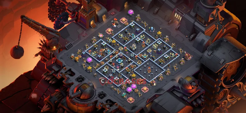 Town Hall 13 Base -trophy – Layout id: myjdk base layout