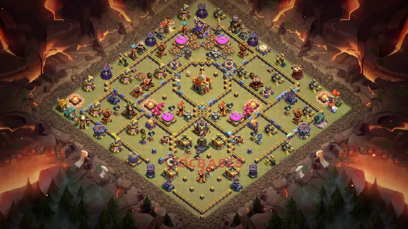 Town Hall 16 Base -war – Layout id: ypd40 base layout