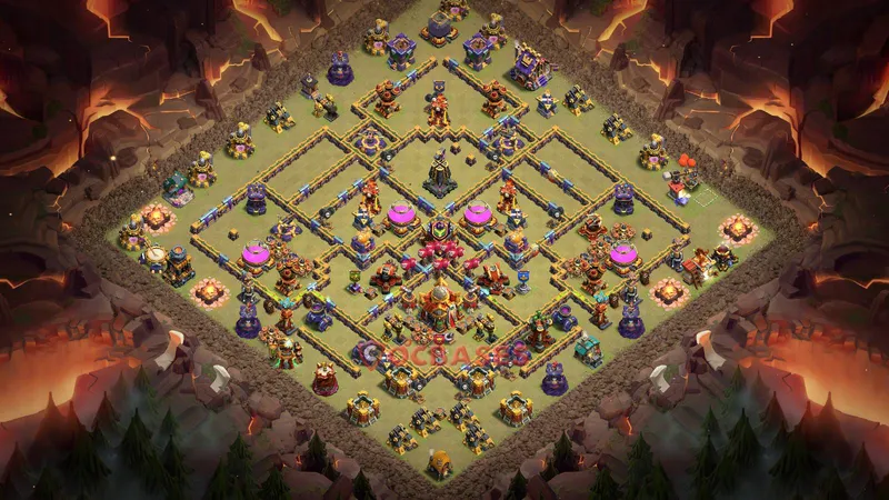 Town Hall 16 Base -war – Layout id: 7ondd base layout
