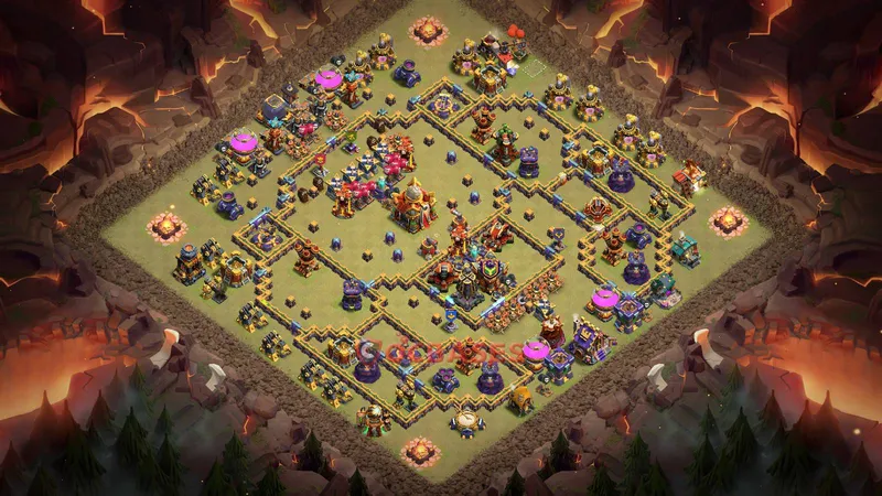 Town Hall 16 Base -war – Layout id: mtlz1 base layout