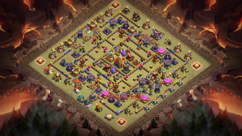 Town Hall 16 Base -war – Layout id: qsv5r base layout