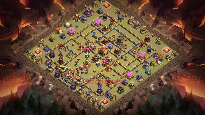 Town Hall 16 Base -war – Layout id: 6pfin base layout