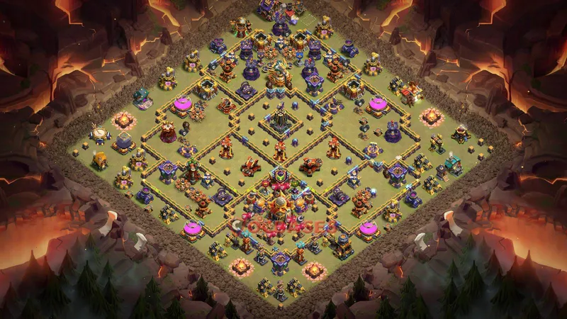 Town Hall 16 Base -war – Layout id: yqh39 base layout