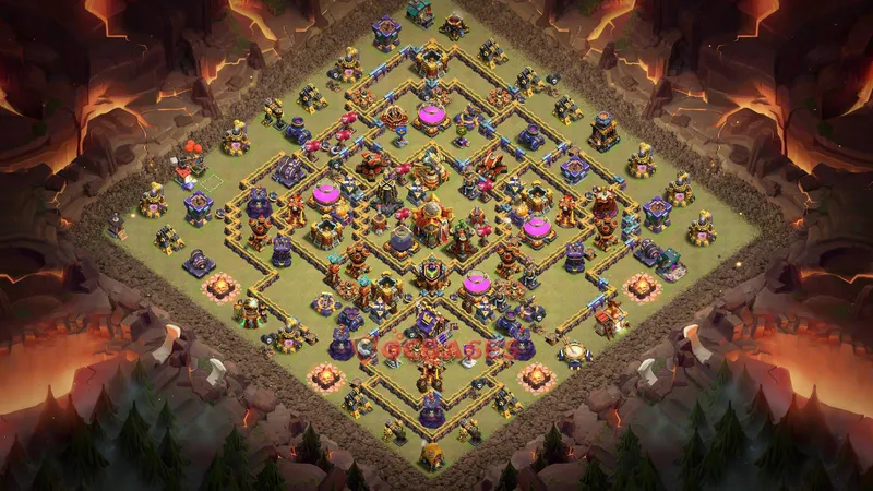 Town Hall 16 Base -war – Layout id: lxc7b base layout