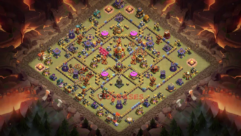 Town Hall 16 Base -war – Layout id: dafi5 base layout