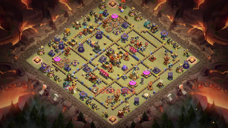 Town Hall 16 Base -war – Layout id: j65la base layout