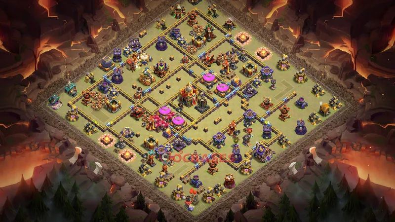 Town Hall 16 Base -war – Layout id: 4gavv base layout