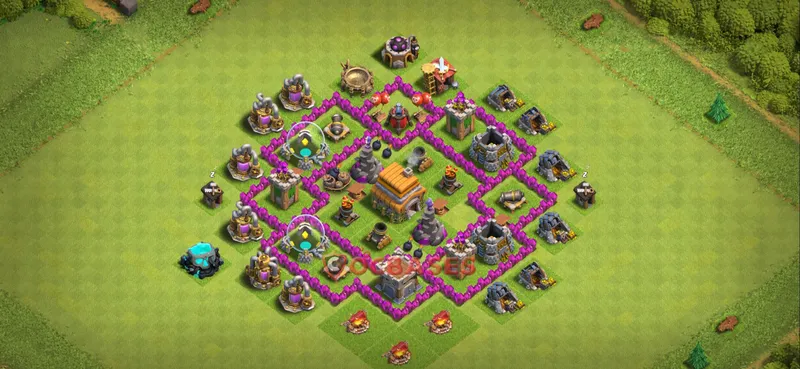 Town Hall 6 Base – Layout id: zko42 base layout