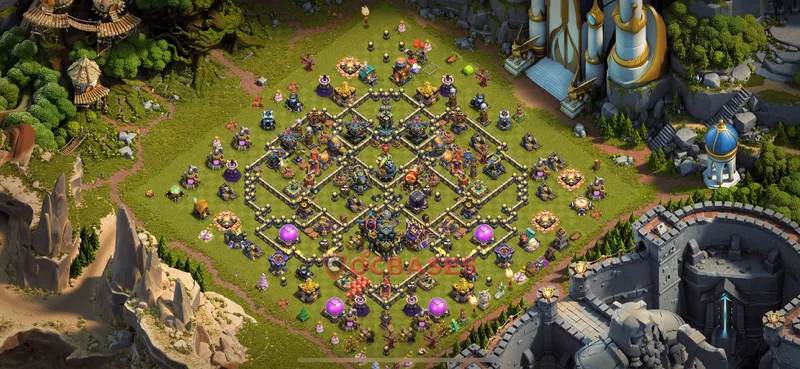 Town Hall 17 Base -war – Layout id: tqued base layout, image 2