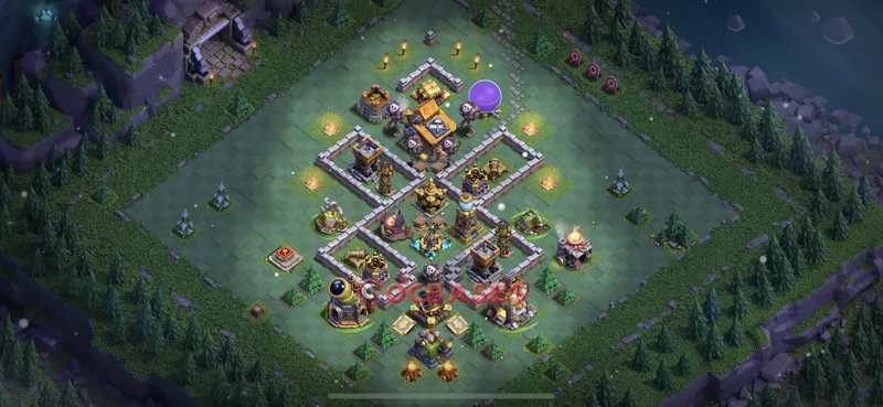 Builder Hall 10 Base -trophy – Layout id: lzc9o base layout, image 2