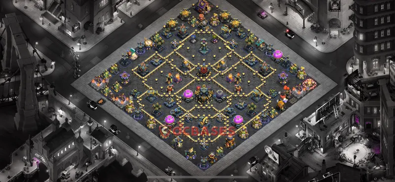 Town Hall 17 Base -war – Layout id: 95hdz base layout