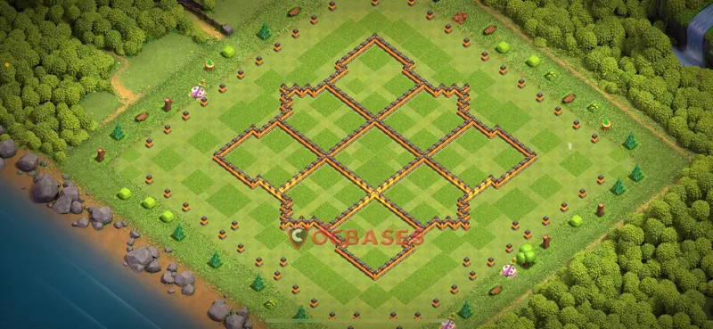 Town Hall 10 Base -war – Layout id: tezdm base layout, image 1