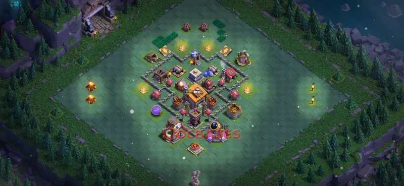 Builder Hall 6 Base -progress base – Layout id: fl9tm base layout, image 2