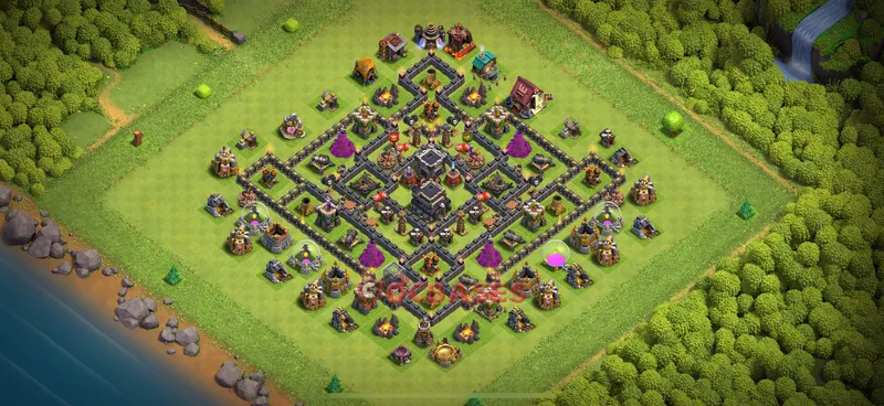 Town Hall 9 Base -trophy – Layout id: k9l1j base layout