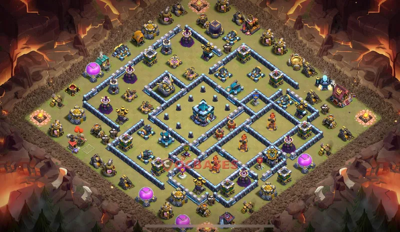 Town Hall 13 Base -cwl – Layout id: dufn3 base layout