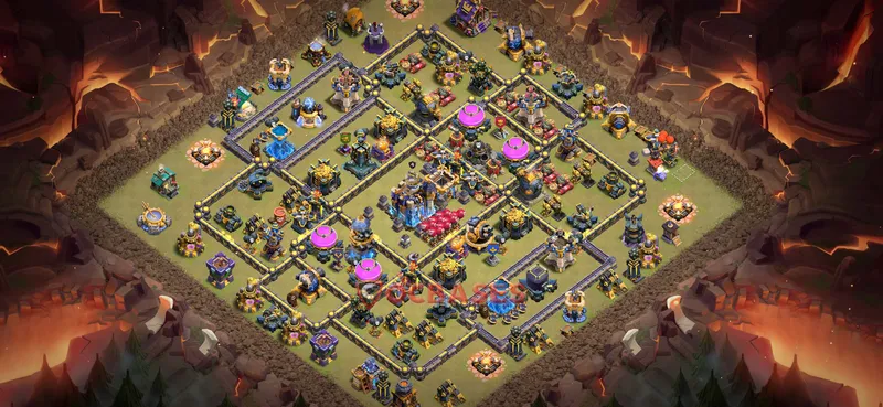 Town Hall 18 Base -trophy – Layout id: n2d6c base layout, image 2
