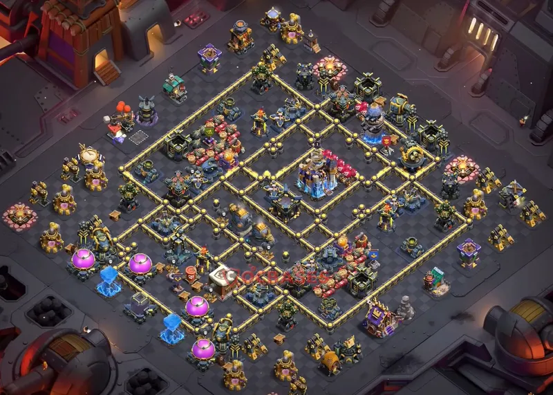 Town Hall 18 Base -trophy – Layout id: awd2o base layout