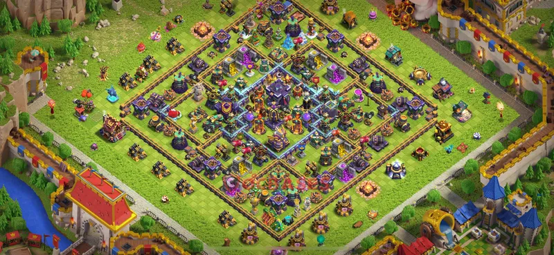 Town Hall 15 Base -hybrid – Layout id: mkaia base layout