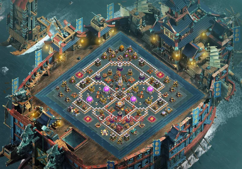 Town Hall 11 Base -hybrid – Layout id: rg7il base layout, image 1