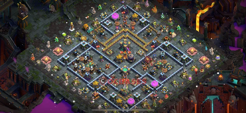 Town Hall 14 Base -trophy – Layout id: i2at2 base layout