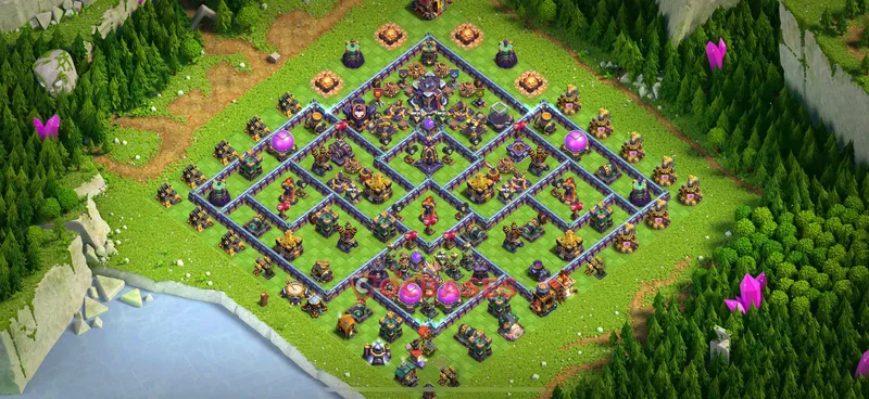 Town Hall 15 Base -hybrid – Layout id: nio6i base layout