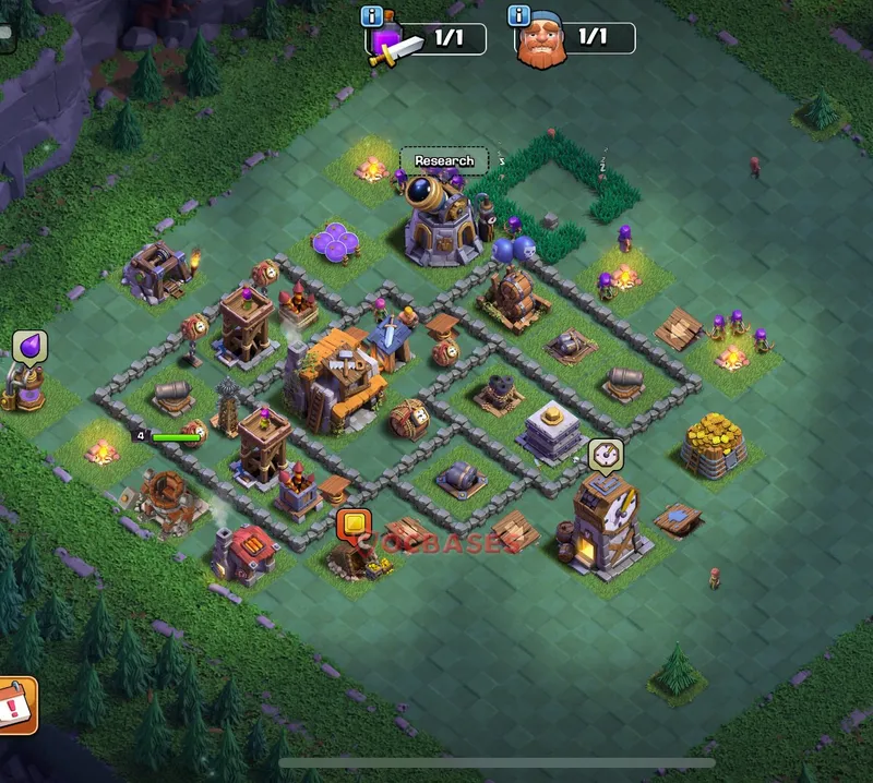Builder Hall 5 Base -trophy – Layout id: 3asos base layout