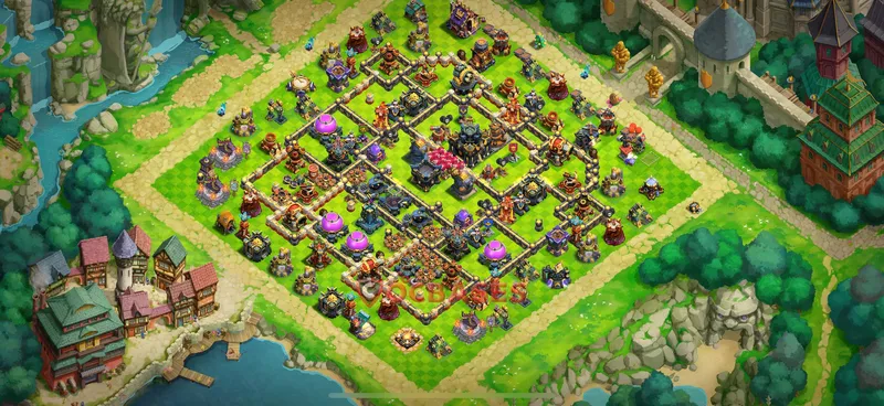 Town Hall 17 Base -hybrid – Layout id: njkfx base layout