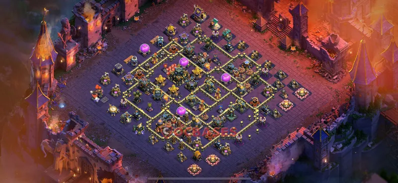 Town Hall 17 Base -war – Layout id: oek3d base layout, image 2