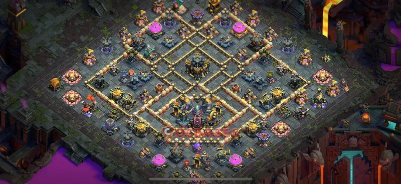 Town Hall 17 Base -war – Layout id: abl2n base layout