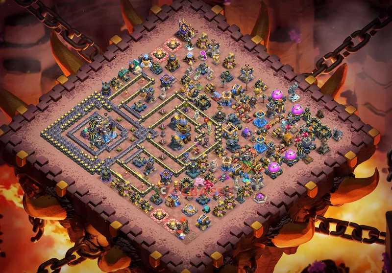 Town Hall 18 Base -trophy – Layout id: lvbdi base layout