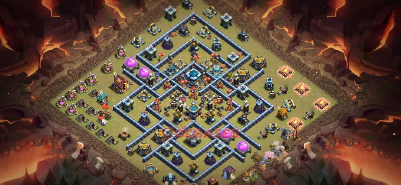 Town Hall 13 Base -war – Layout id: btyvs base layout