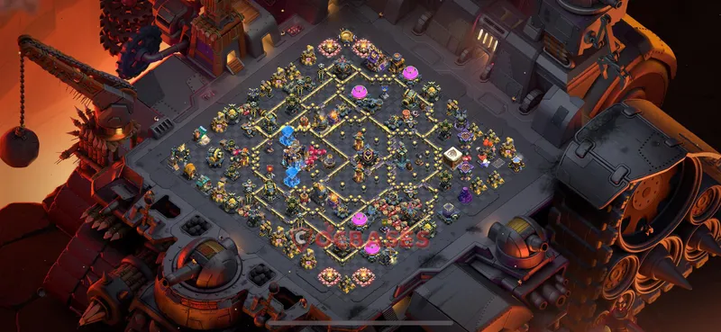 Town Hall 18 Base -war – Layout id: bmh15 base layout