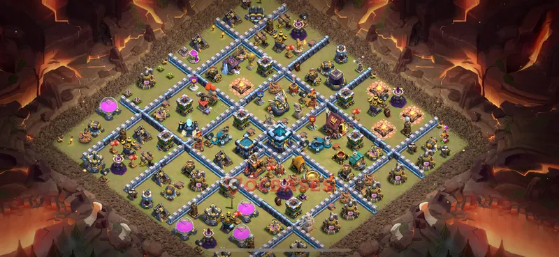 Town Hall 13 Base -war – Layout id: gqqjh base layout