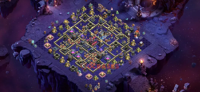 Town Hall 18 Base -hybrid – Layout id: po3t1 base layout
