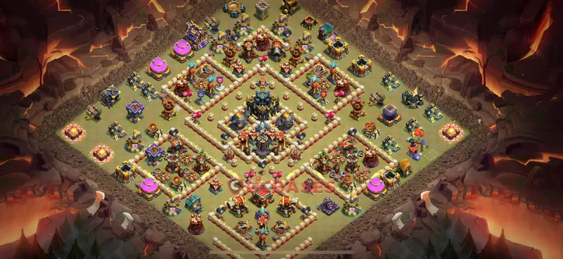 Town Hall 17 Base -war – Layout id: eg025 base layout