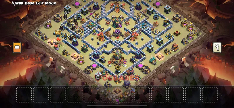 Town Hall 14 Base -war – Layout id: 7p9ud base layout, image 2