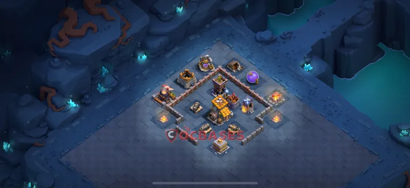 Builder Hall 7 Base -trophy – Layout id: tleib base layout, image 1