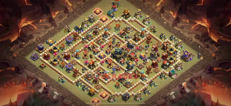 Town Hall 17 Base -war – Layout id: r0eq6 base layout