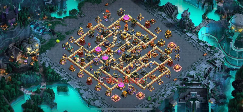 Town Hall 17 Base -hybrid – Layout id: sk7v9 base layout