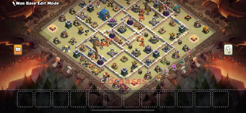 Town Hall 12 Base -war – Layout id: 8ohuf base layout, image 2