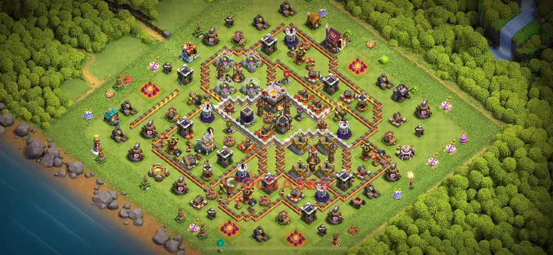 Town Hall 11 Base -war – Layout id: fhqs5 base layout