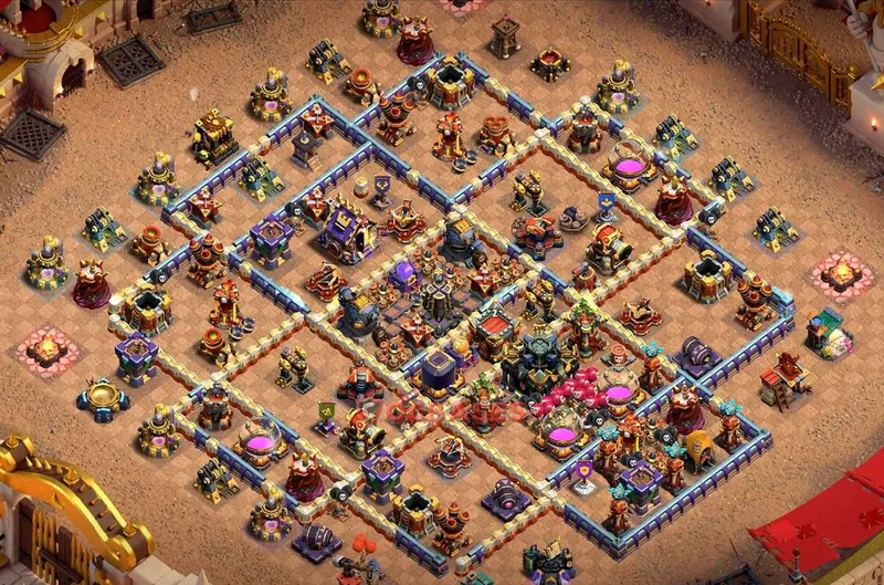 Town Hall 17 Base -war – Layout id: h8822 base layout