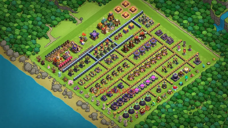 Town Hall 16 Base -progress base – Layout id: jlppq base layout