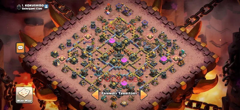 Town Hall 17 Base -war – Layout id: vspag base layout